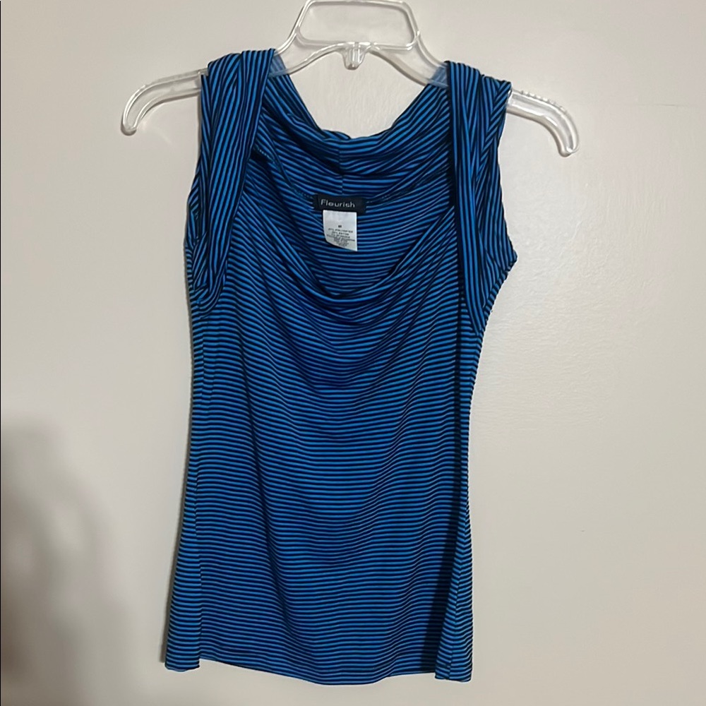 Floreat Blue Striped Women's Top